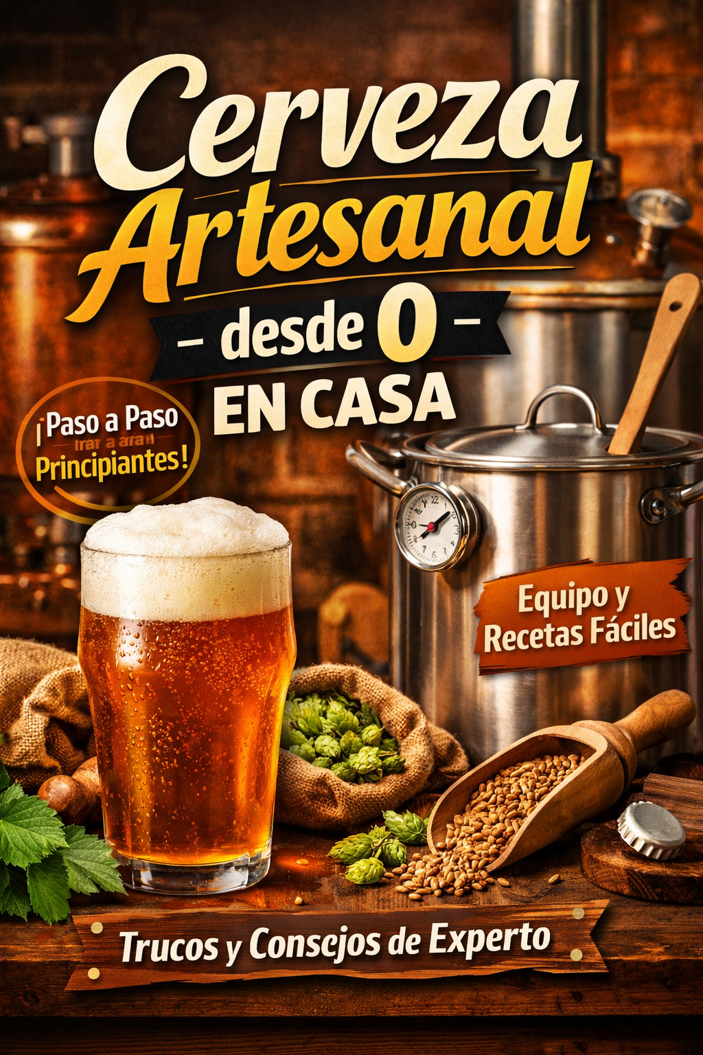 Cerveza Artesanal desde 0 en Casa + Bono Receta American IPA